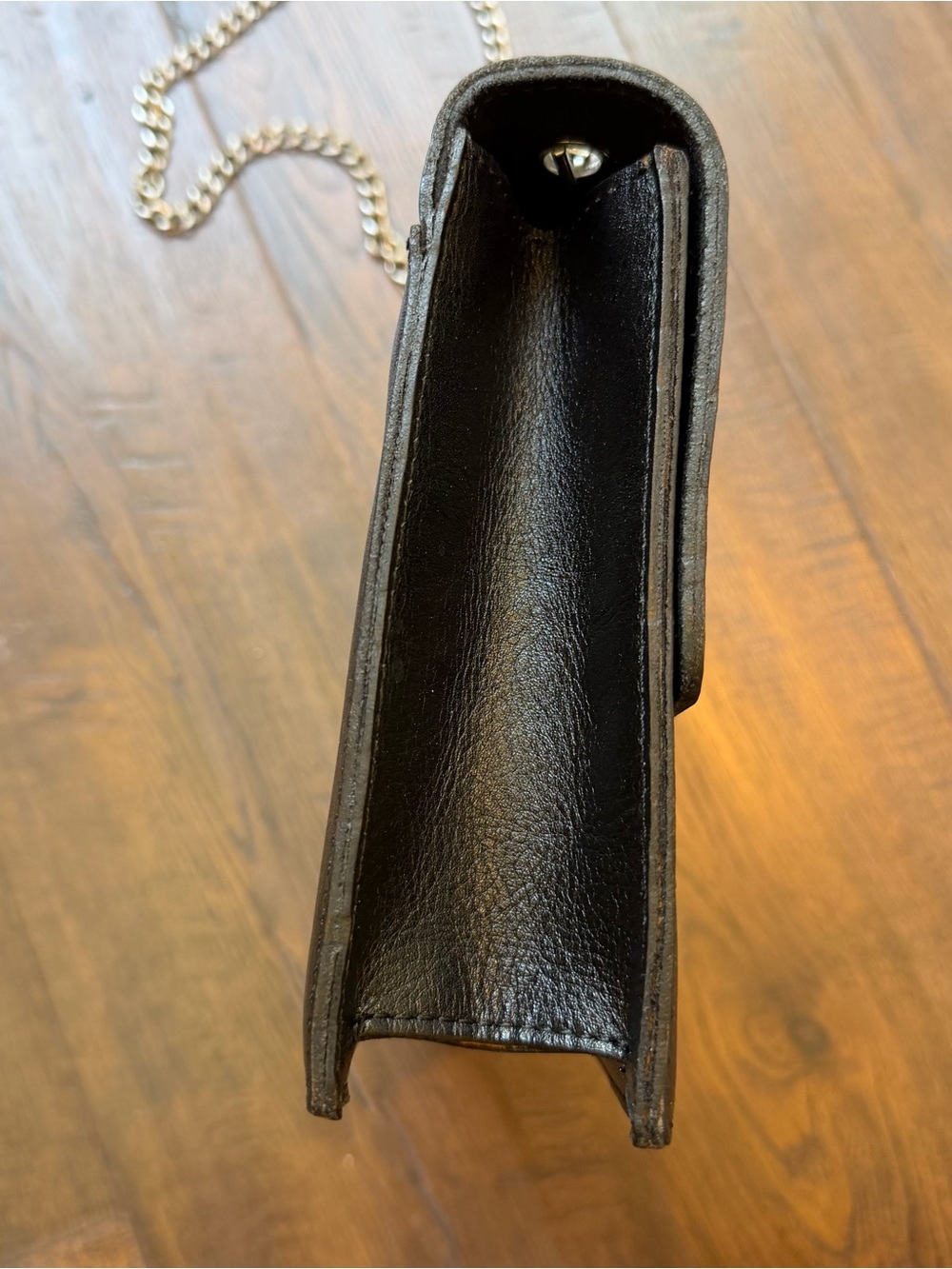 Patricia Nash Black Leather Chain Crossbody with Tassel - Picture 6 of 11